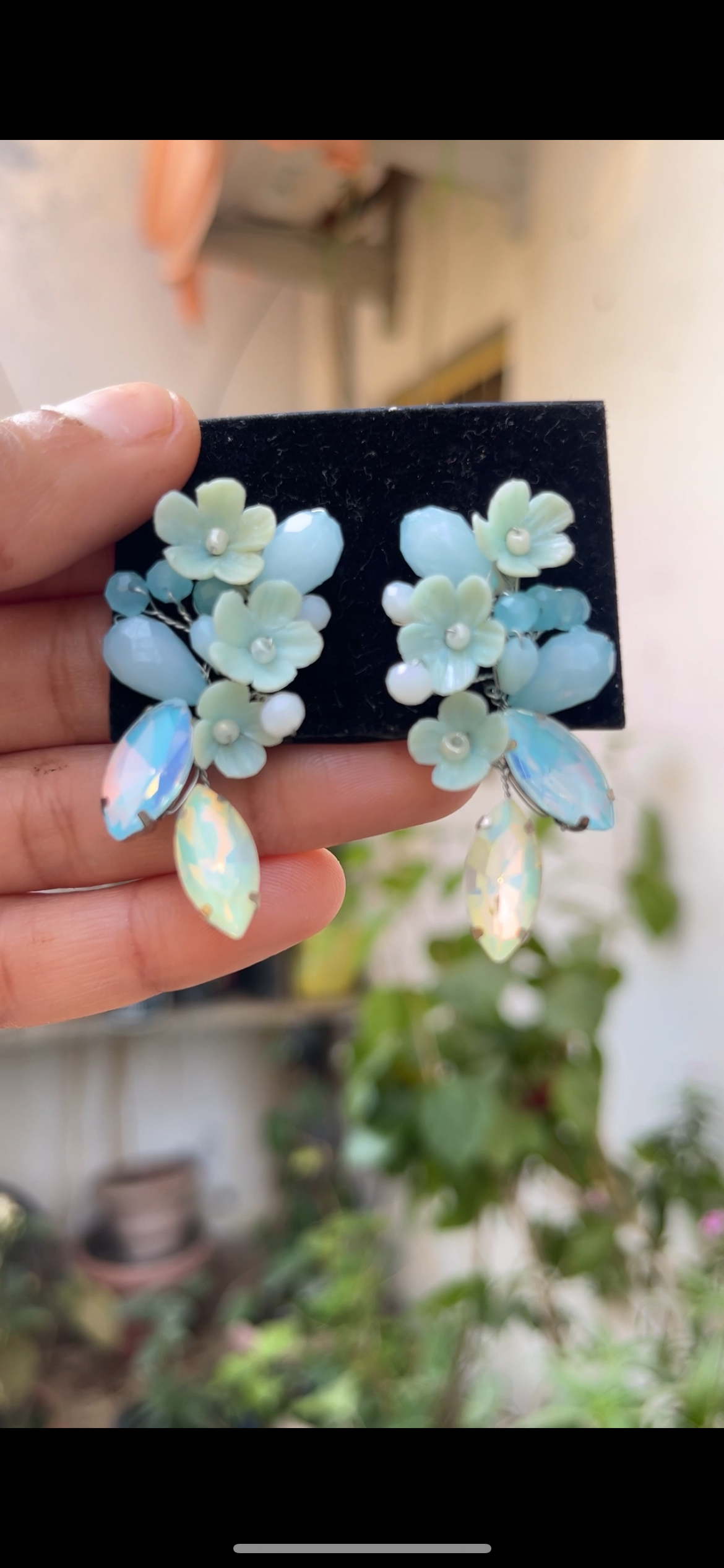 Handmade crystal earrings